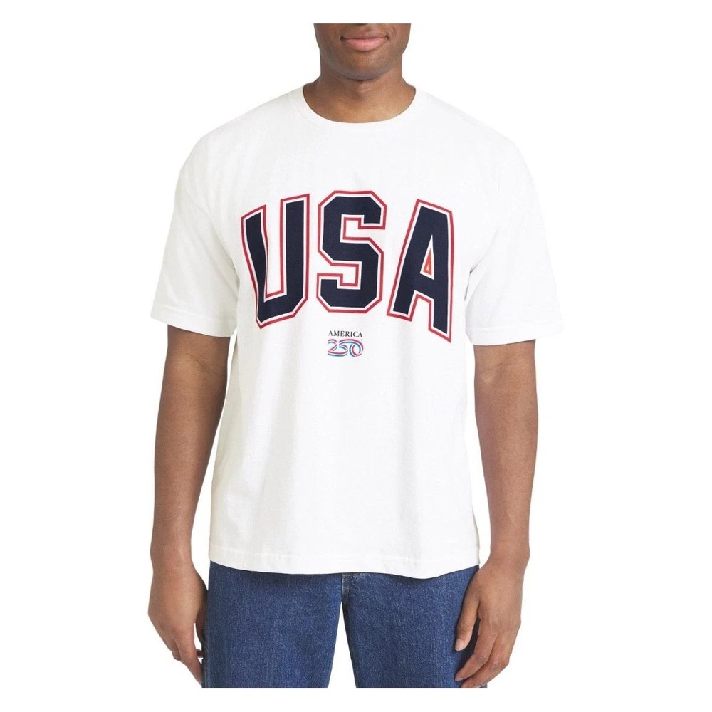 Dickies America 250 Graphic T-Shirt Men's Size M White Cotton